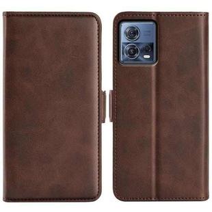 For Motorola Moto S30 Pro Dual-side Magnetic Buckle Leather Phone Case(Brown)