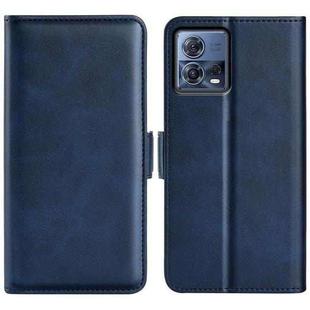 For Motorola Moto S30 Pro Dual-side Magnetic Buckle Leather Phone Case(Dark Blue)