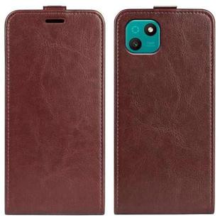 For Wiko T10 R64 Texture Vertical Flip Leather Phone Case(Brown)