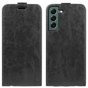 For Samsung Galaxy S23+ 5G R64 Texture Vertical Flip Leather Phone Case(Black)