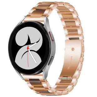 For Galaxy Watch 4 40 / 44mm Interbead Resin Metal Watch Band(Rose Gold Brown)