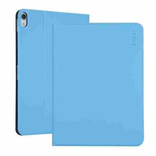 For iPad 10th Gen 10.9 2022 ENKAY PC Back Cover Smart Leather Tablet Case with Pen Slot & Holder(Light Blue)