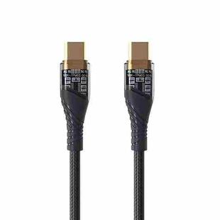 65W USB-C / Type-C to Type-C Transparent Fast Charging Data Cable, Length: 1m(Black)