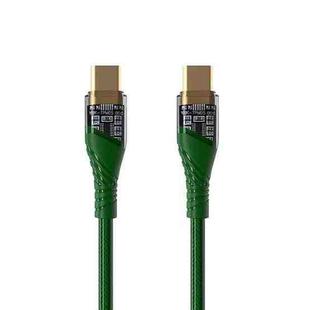 65W USB-C / Type-C to Type-C Transparent Fast Charging Data Cable, Length: 1m(Green)