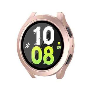 For Samsung Galaxy Watch4/5 44mm ENKAY Hat-Prince Waterproof Full Coverage PC Frame + 9H Tempered Glass Case(Rose Gold)