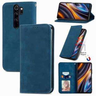 For Xiaomi Redmi Note 8 Pro Retro Skin Feel Magnetic Leather Phone Case(Blue)