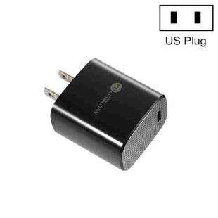 PD11 Mini Single Port PD3.0 USB-C / Type-C 20W Fast Charger for iPhone / iPad Series, US Plug(Black)