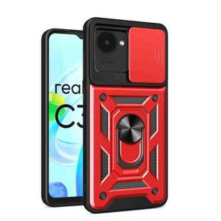 For Realme C30 4G India / Narzo 50i Prime Sliding Camera Cover Design Phone Case(Red)