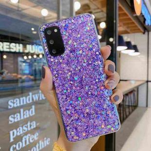 For Samsung Galaxy S23 5G Glitter Glitter Drop Glue TPU Phone Case(Purple)