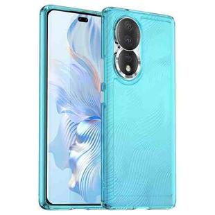 For Honor 80 Candy Series TPU Phone Case(Transparent Blue)