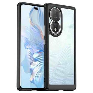 For Honor 80 Colorful Series Acrylic + TPU Phone Case(Black)