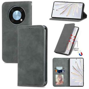 For Huawei Nova Y90 Retro Skin Feel Magnetic Leather Phone Case(Gray)