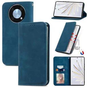 For Huawei Nova Y90 Retro Skin Feel Magnetic Leather Phone Case(Blue)