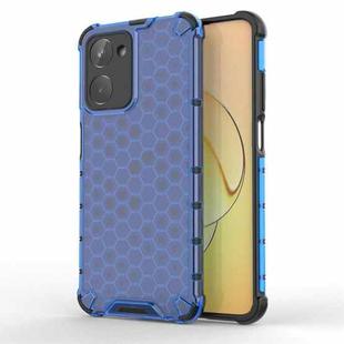 For Realme 10 Pro 5G Honeycomb Shockproof Phone Case(Blue)