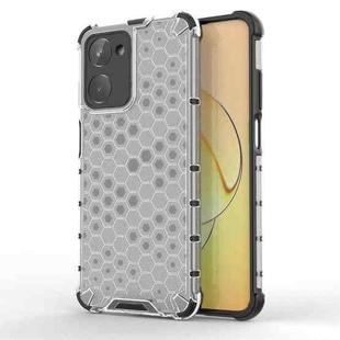 For Realme 10 Pro+ 5G Honeycomb Shockproof Phone Case(White)