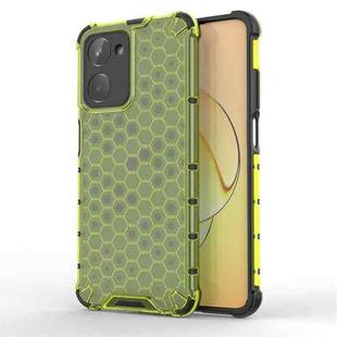 For Realme 10 Pro+ 5G Honeycomb Shockproof Phone Case(Green)