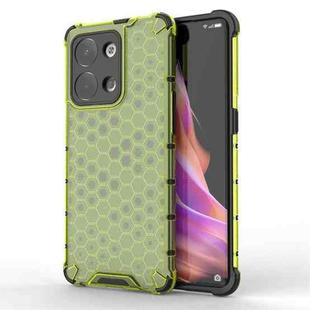 For OPPO Reno9 Pro Honeycomb Shockproof Phone Case(Green)