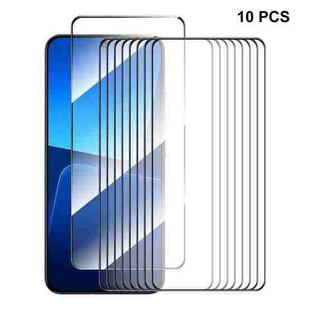 For Xiaomi 13 10pcs ENKAY Full Glue 0.26mm 9H 2.5D Tempered Glass Full Film