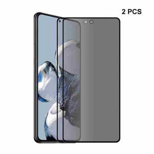 For Xiaomi 12T / 12T Pro 2pcs ENKAY 28 Degree Anti-peeping Tempered Glass Full Screen Film