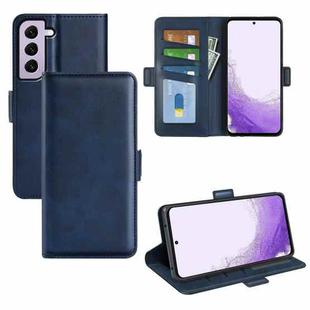 For Samsung Galaxy S23 5G Dual-side Magnetic Buckle Leather Phone Case(Dark Blue)