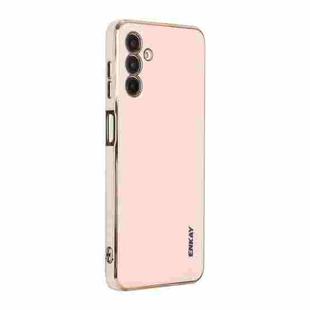 For Samsung Galaxy A13 5G ENKAY Hat-Prince Precise Hole Electroplated TPU Shockproof Phone Case(Pink)