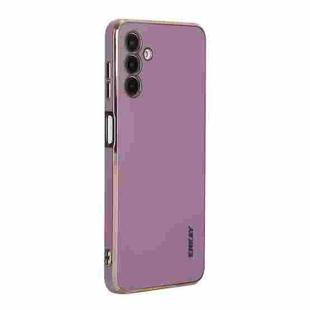 For Samsung Galaxy A13 5G ENKAY Hat-Prince Precise Hole Electroplated TPU Shockproof Phone Case(Purple)