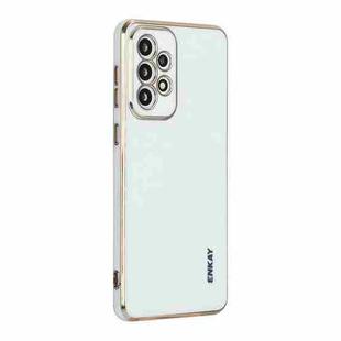 For Samsung Galaxy A33 5G ENKAY Hat-Prince Precise Hole Electroplated TPU Shockproof Phone Case(White)