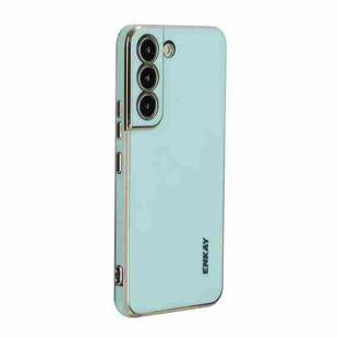 For Samsung Galaxy S22+ 5G ENKAY Hat-Prince Precise Hole Electroplated TPU Shockproof Phone Case(Green)