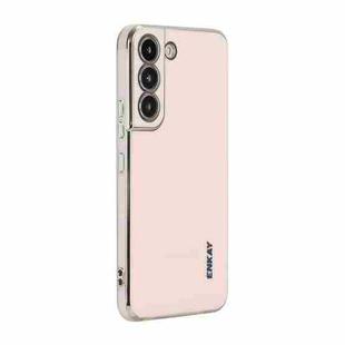 For Samsung Galaxy S22+ 5G ENKAY Hat-Prince Precise Hole Electroplated TPU Shockproof Phone Case(Pink)