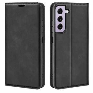 For Samsung Galaxy S23 5G Retro-skin Magnetic Suction Leather Phone Case(Black)