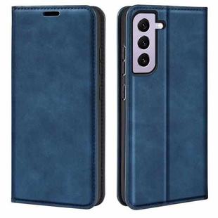 For Samsung Galaxy S23 5G Retro-skin Magnetic Suction Leather Phone Case(Dark Blue)