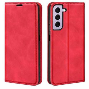 For Samsung Galaxy S23 5G Retro-skin Magnetic Suction Leather Phone Case(Red)