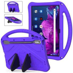 For Lenovo Tab P11 Pro 11.2 2023 TB-132FU / TB-138FC / P11 Pro11.5 2022 TB-J706F 2021 / TB-J716 2022 EVA Shockproof Tablet Case with Holder(Purple)