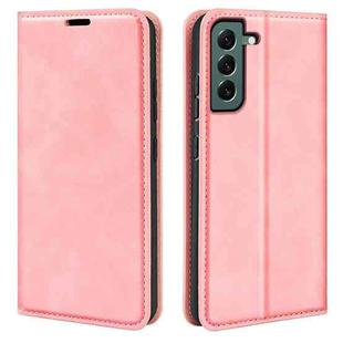 For Samsung Galaxy S23+ 5G Retro-skin Magnetic Suction Leather Phone Case(Pink)