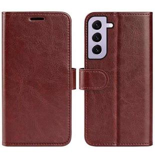 For Samsung Galaxy S23 5G R64 Texture Leather Phone Case(Brown)