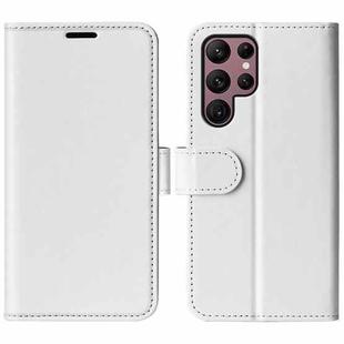 For Samsung Galaxy S23 Ultra 5G R64 Texture Leather Phone Case(White)