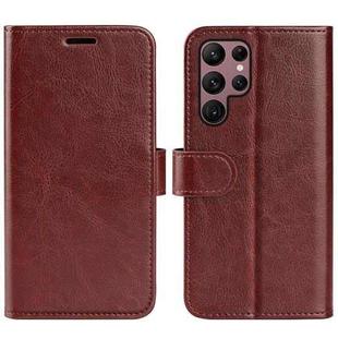 For Samsung Galaxy S23 Ultra 5G R64 Texture Leather Phone Case(Brown)