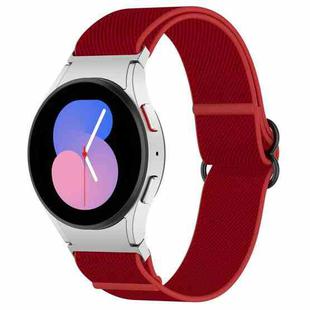 For Samsung Galaxy Watch 5 40mm Nylon Stretch Black Buckle Watch Band(Red)