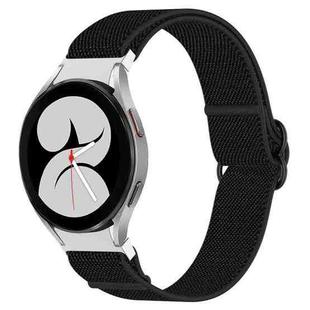 For Samsung Galaxy Watch 4 40mm Nylon Stretch Black Buckle Watch Band(Black)