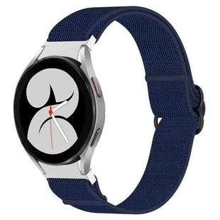 For Samsung Galaxy Watch 4 40mm Nylon Stretch Black Buckle Watch Band(Blue)