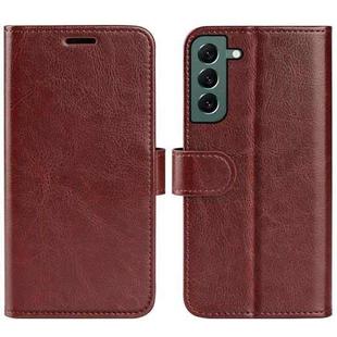 For Samsung Galaxy S23+ 5G R64 Texture Leather Phone Case(Brown)