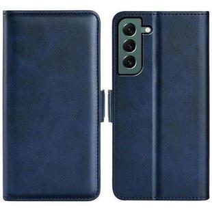 For Samsung Galaxy S23+ 5G Dual-side Magnetic Buckle Leather Phone Case(Dark Blue)