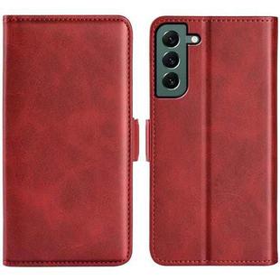 For Samsung Galaxy S23+ 5G Dual-side Magnetic Buckle Leather Phone Case(Red)