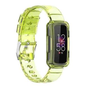 For Fitbit Inspire 3 TPU Integrated Watch Band(Transparent Yellow)