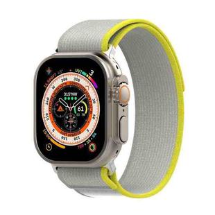 Double Color Nylon Hook and Loop Fastener Watch Band For Apple Watch Series 8&7 41mm / SE 2&6&SE&5&4 40mm / 3&2&1 38mm(Yellow+Beige)