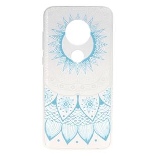 Stylish and Beautiful Pattern TPU Drop Protection Cover for MOTO G7(Blue pattern)