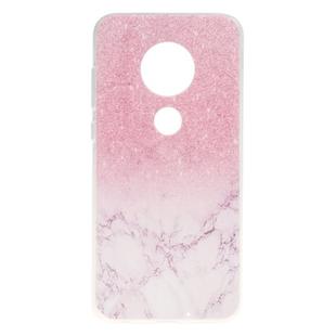 Stylish and Beautiful Pattern TPU Drop Protection Cover for MOTO G7(Marble)