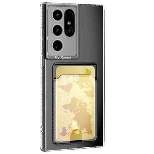 For Samsung Galaxy S23 Ultra 5G Card Bag Shockproof Transparent Phone Case(Transparent)