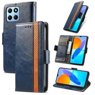 For Honor X8 5G CaseNeo Splicing Dual Magnetic Buckle Leather Phone Case(Blue)