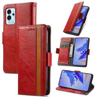 For ZTE Blade V40 Pro CaseNeo Splicing Dual Magnetic Buckle Leather Phone Case(Red)